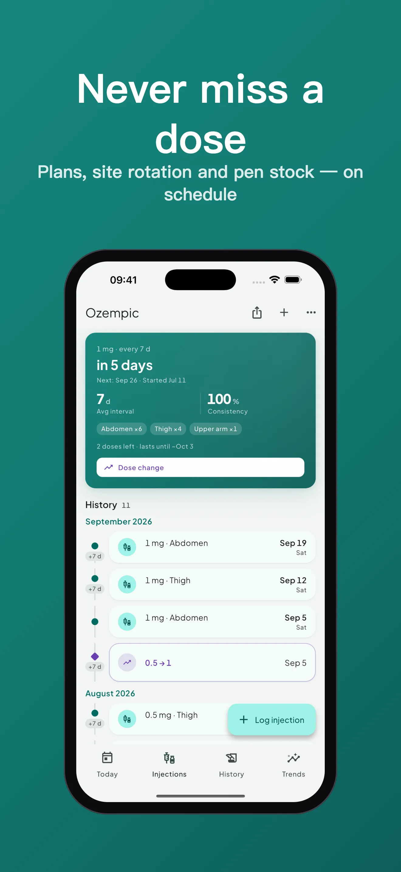 DoseLog screenshot 2